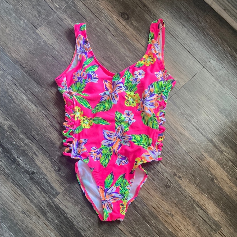 Floral Pink Kids Swimwear